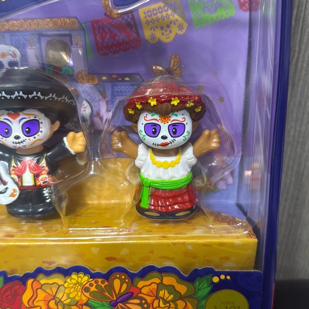 New Dia De Muertos Little People Collectible Doll Set Of 3 In Unopened Box - Picture 5 of 10